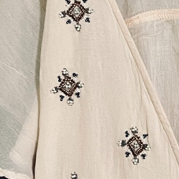 NWT Stunning Raga Apricot Beaded Kimono Duster / Wrap Maxi Dress Large - Picture 2 of 9